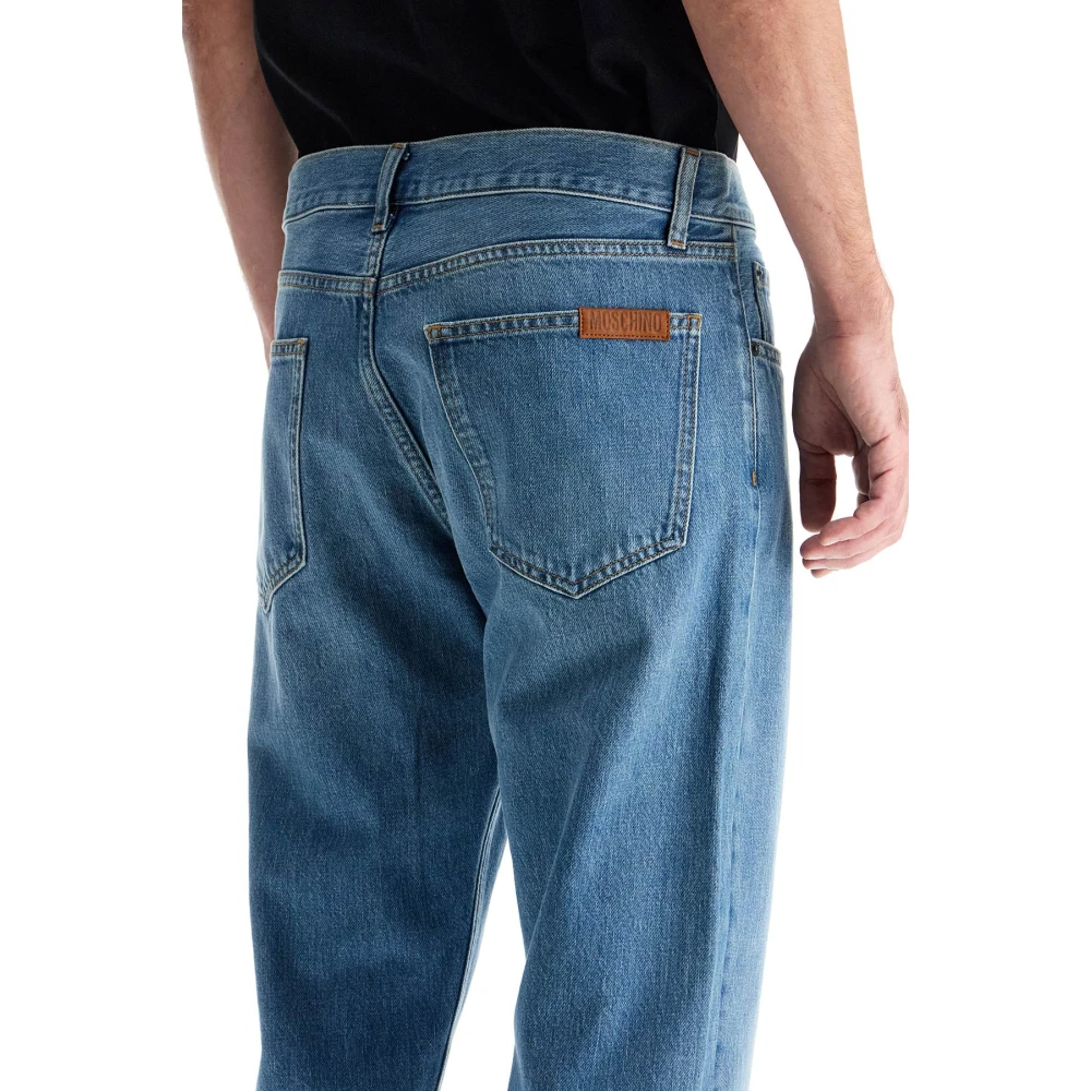 Moschino Slim Fit Jeans met Lage Taille Blue Heren