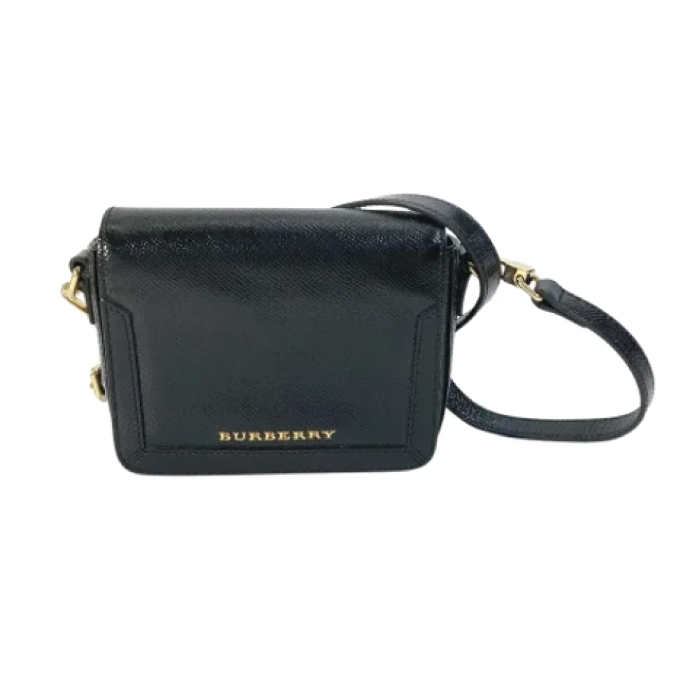 Burberry Vintage Pre-owned Leather shoulder-bags Black Dames