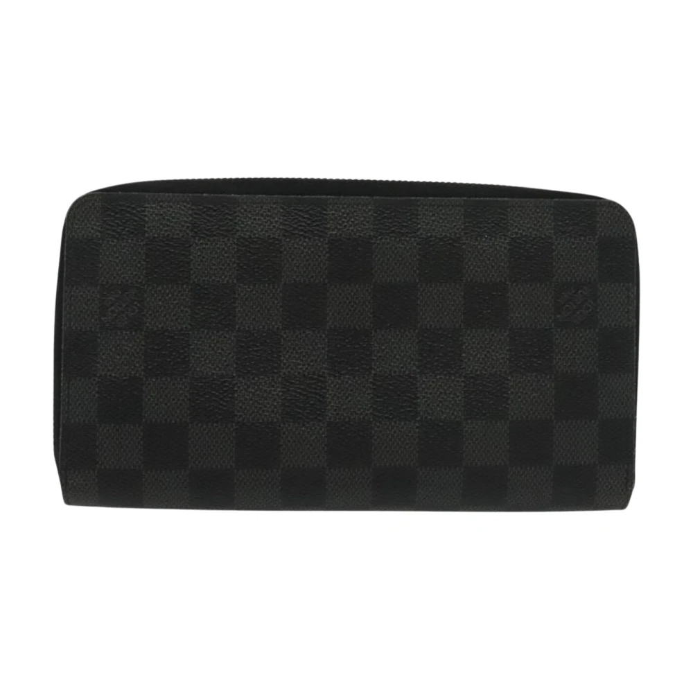 Louis Vuitton Vintage Unisex Black Pre-Owned Vintage Damier Ebene Illustrated Zippy Wallet