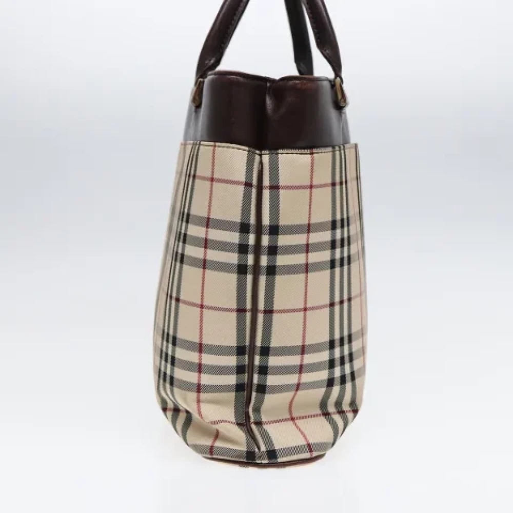 Burberry Vintage Pre-owned Canvas handbags Beige Dames