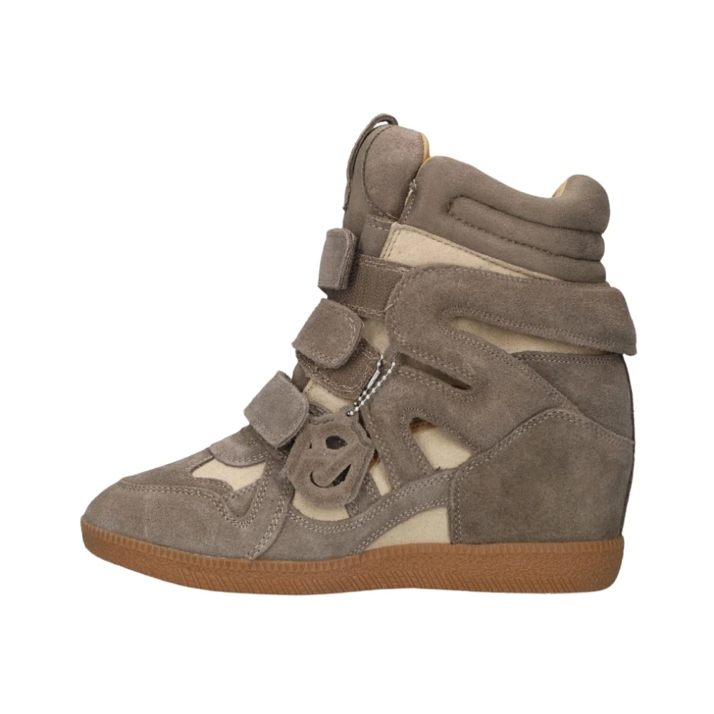 Steve Madden Women's Mavis Suede Wedge Trainers Beige Size 7 (40) - Image 4