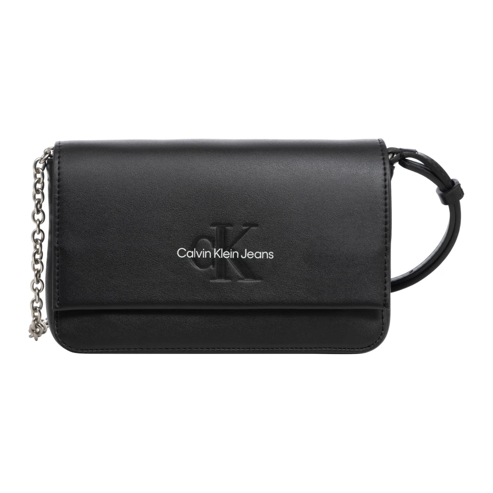 Calvin Klein Jeans Stijlvolle Crossbody Tas met Verstelbare Band Black Dames