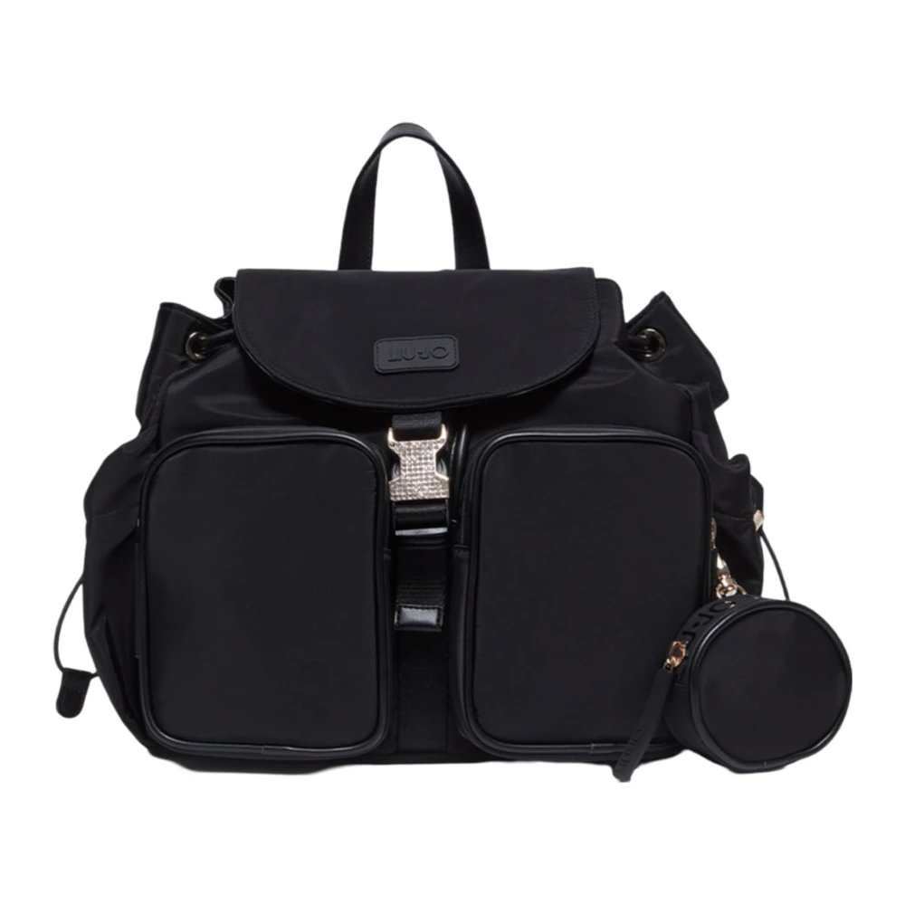 Liu Jo Nylon Rugzak met Logodetails Black Dames