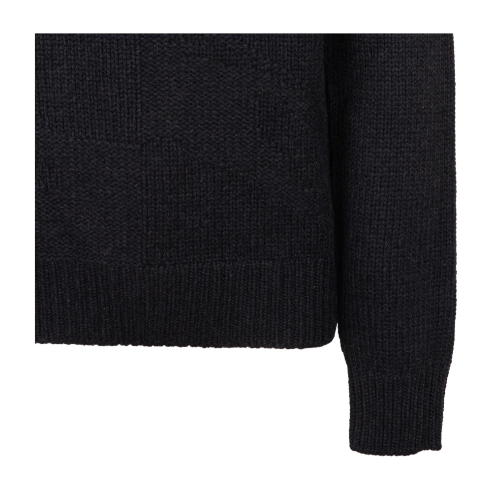 Burberry Houtskool Kasjmier Crew Neck Sweater Black Heren