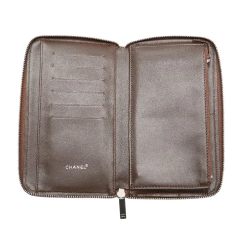 Chanel Vintage Pre-owned Canvas wallets Brown Dames