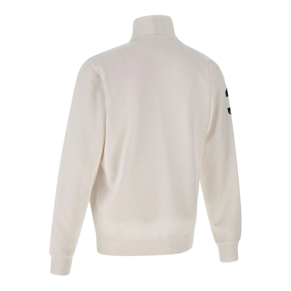 LA MARTINA Witte Katoenen Sweatshirt met Ritssluiting White Heren