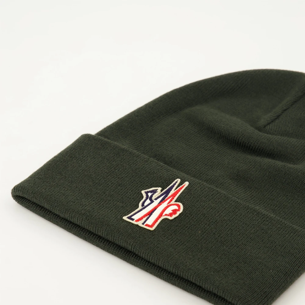 Moncler Groene Gebreide Muts Hoed Green Heren