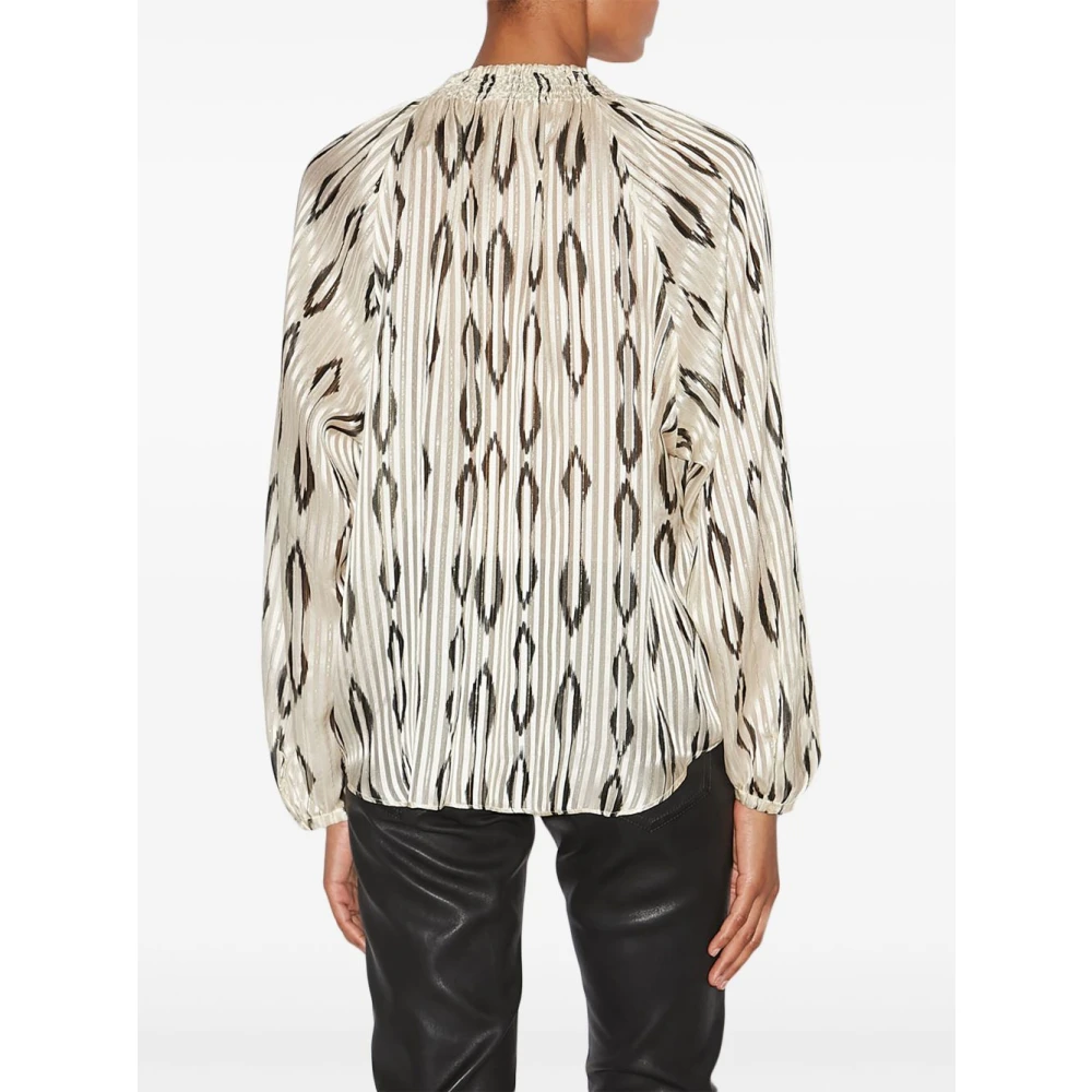 Isabel marant Beige Zijde Metallic Topwear Beige Dames