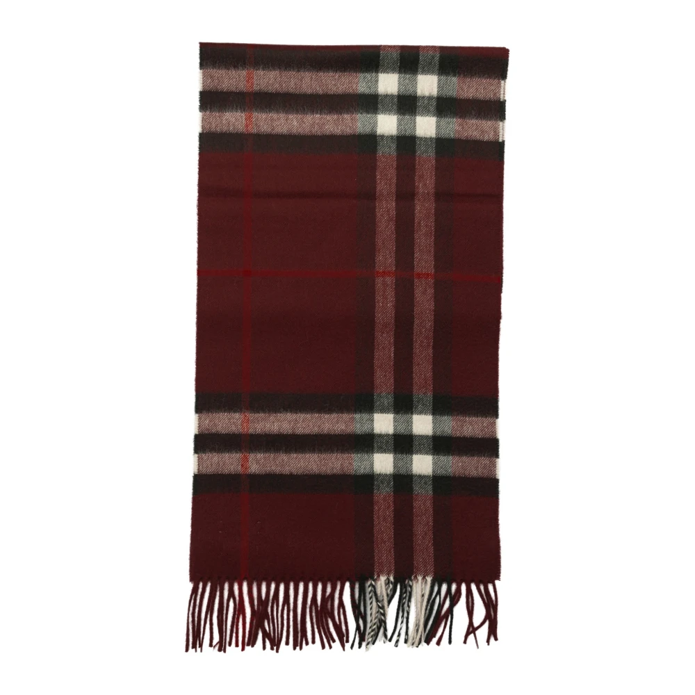 Burberry Men's Brown Winter Scarves, One Size, Check Cashmere Scarf