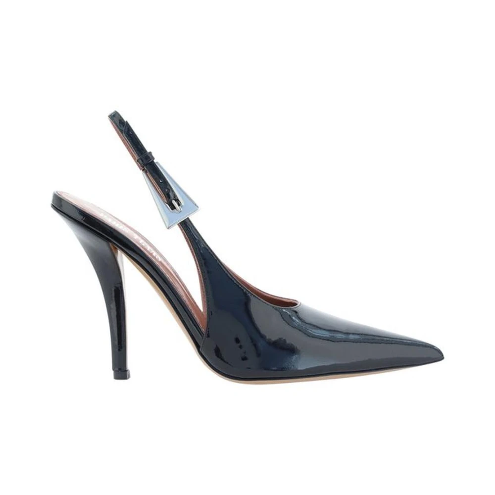 Paris Texas Zwarte Patent Slingback Stiletto Hakken Black Dames