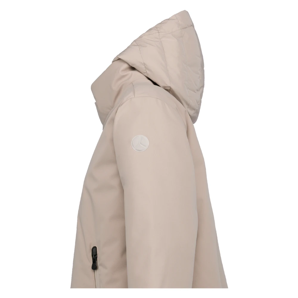 People of Shibuya Korte parka van mat polyester Beige Dames