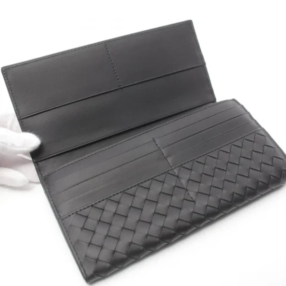 Bottega Veneta Vintage Pre-owned Leather wallets Black Dames