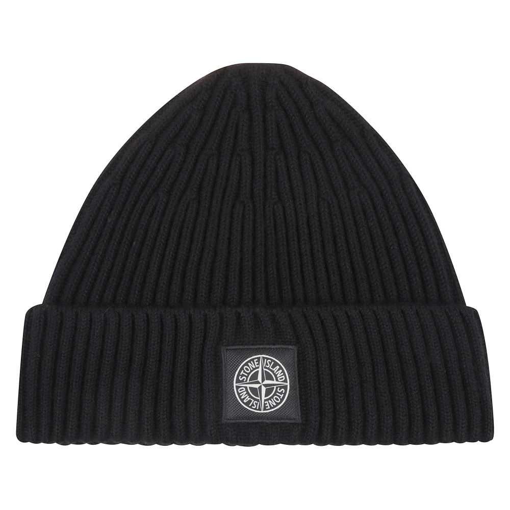 Stone Island Herren Schwarz Beanie - Bild 3