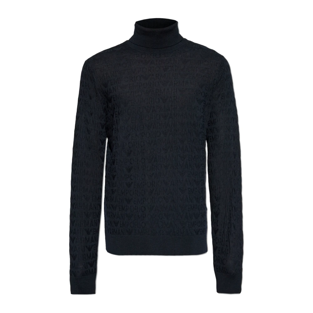 Emporio Armani Blauwe Pullover Trui Stijlvolle Mode Blue Heren