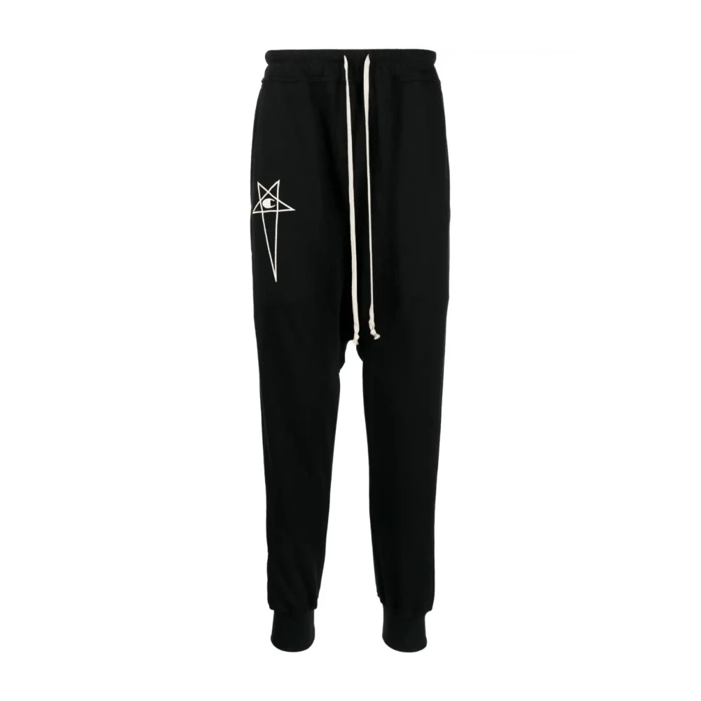 Rick Owens Champion Prisoner Drawstring Sweatpants Black Heren
