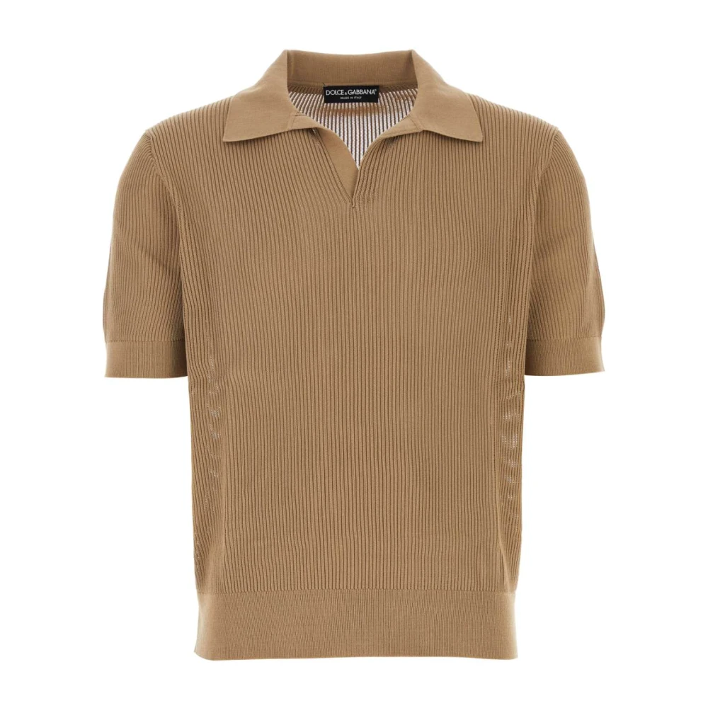 Dolce & Gabbana Polo Shirts Brown Heren