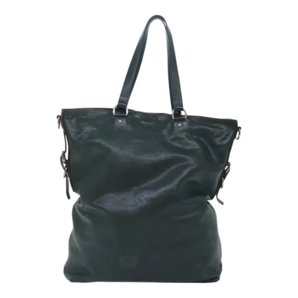 Prada Vintage Pre-owned Leather prada-bags Green Dames