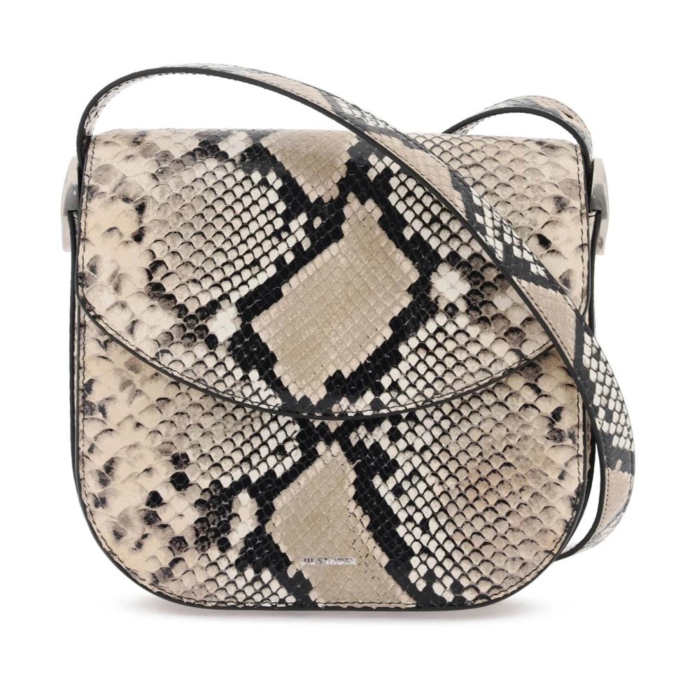 Jil Sander Python Leren Munt Schoudertas Multicolor Dames