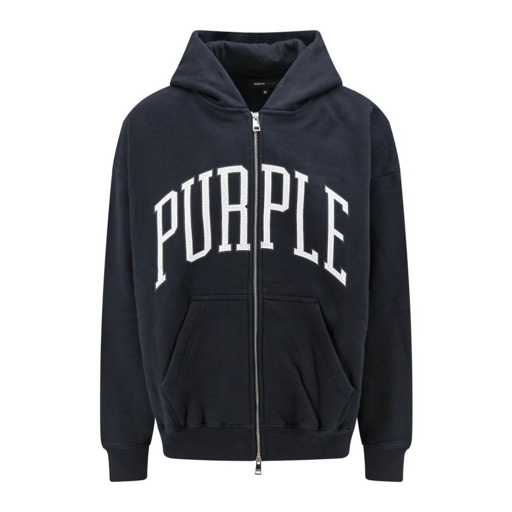 Purple Brand Oversize Sweatshirt met Logo Print Black Heren