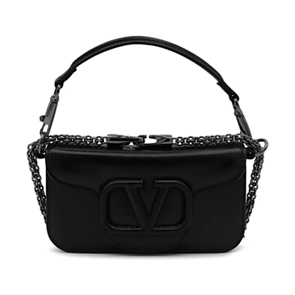 Valentino Garavani Luxe wollen en zijden handtas in zwart Black Dames