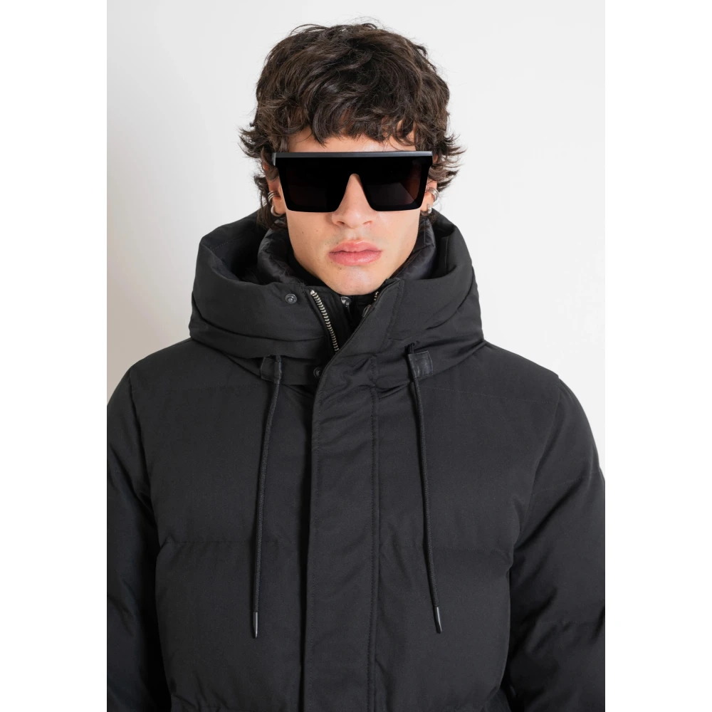 Antony Morato Lange Donsjas van Technische Stof Black Heren