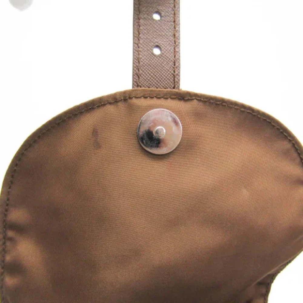 Prada Vintage Pre-owned Leather backpacks Brown Dames