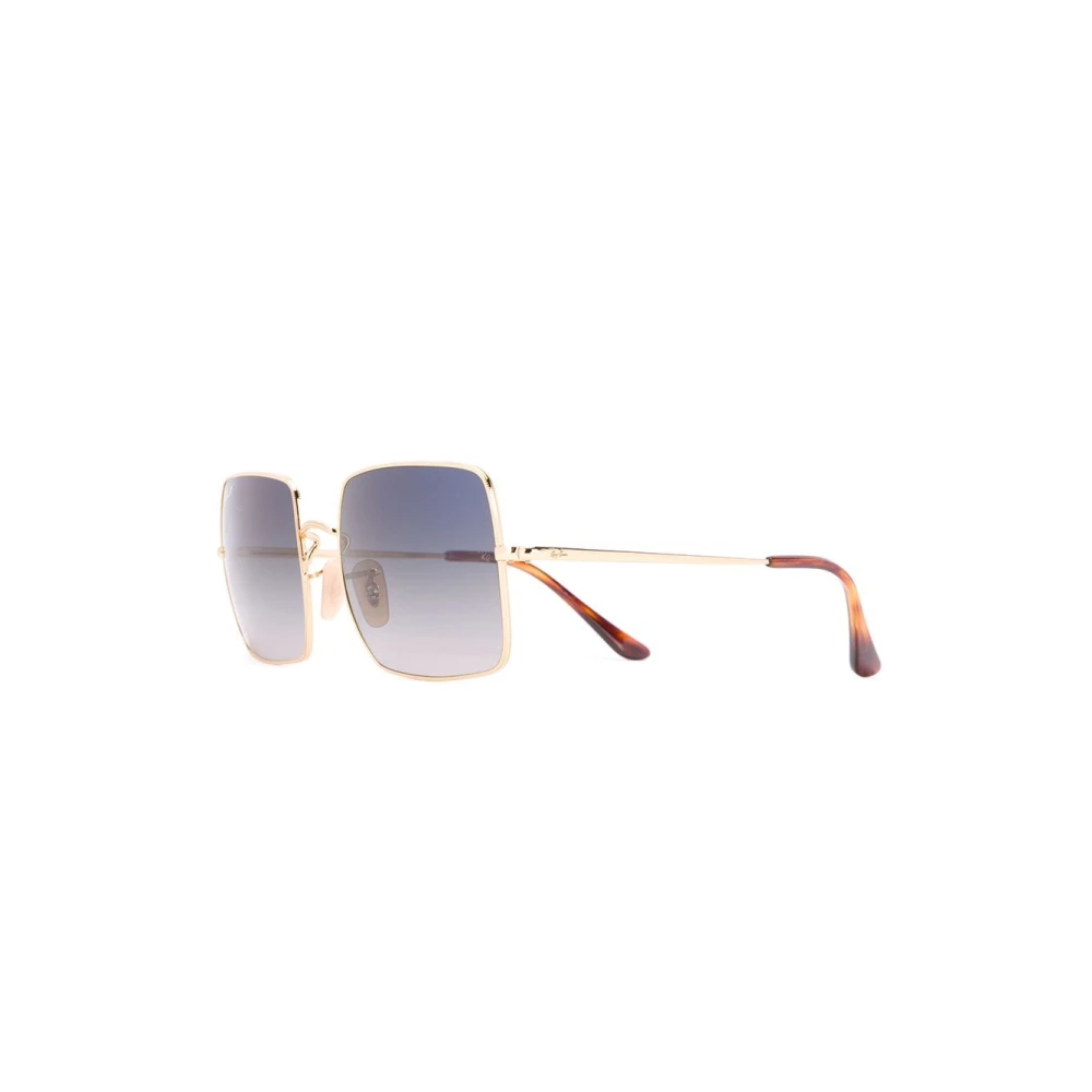 Ray-Ban Square Womens Polished Gold Blue Grey Gradient Polarized RB1971 Metal - One Size - Image 9