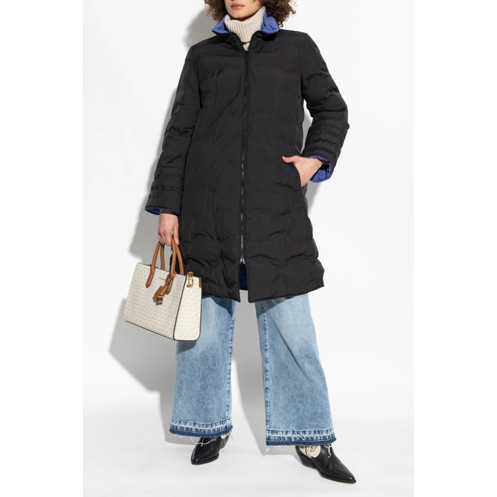 Emporio Armani Omkeerbare gewatteerde jas Black Dames