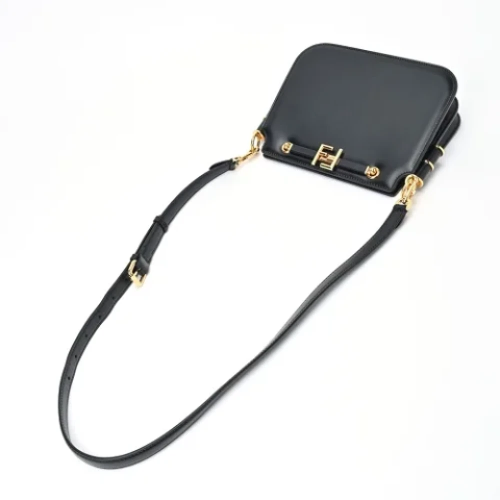 Fendi Vintage Pre-owned Leather shoulder-bags Black Dames