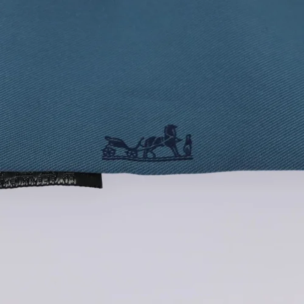 Hermès Vintage Pre-owned Silk scarves Blue Dames