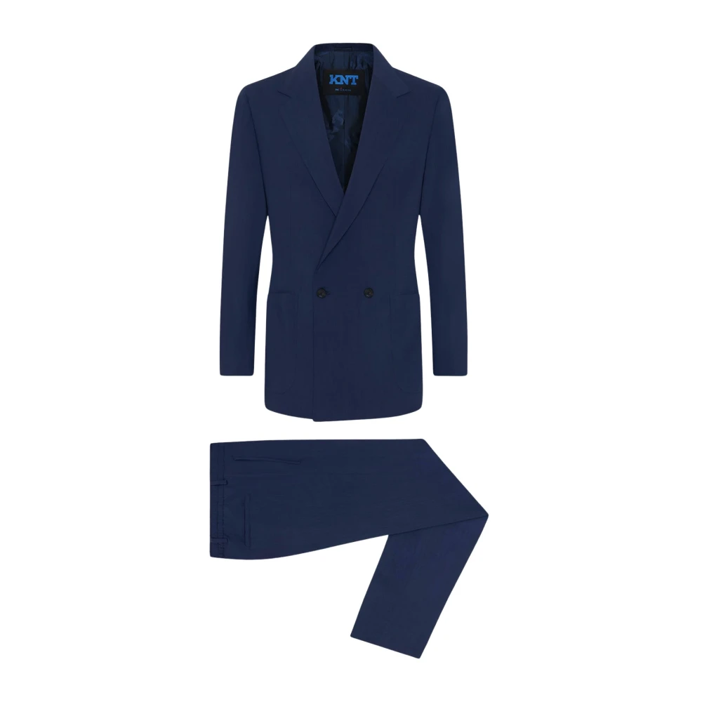 Kiton Moderne wollen pak met stedelijke esthetiek Blue Heren