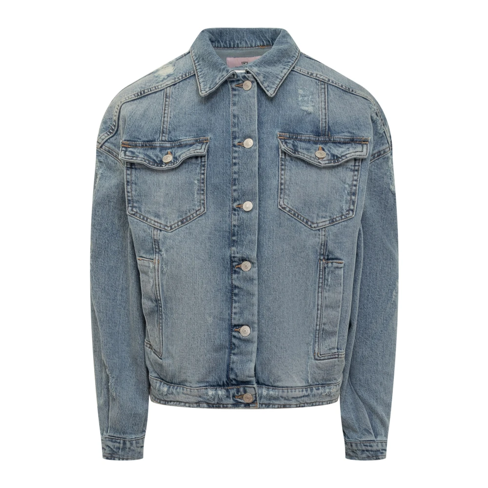 Cast Iron Stijlvolle Overshirt met Rits en Zakken Blue Heren