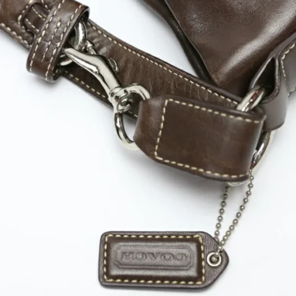 Coach Pre-owned Fabric shoulder-bags Brown Dames