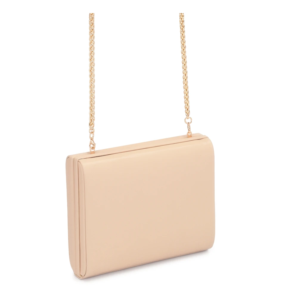 Kazar Kleine stijve tas met een ketting over de schouder Beige Dames