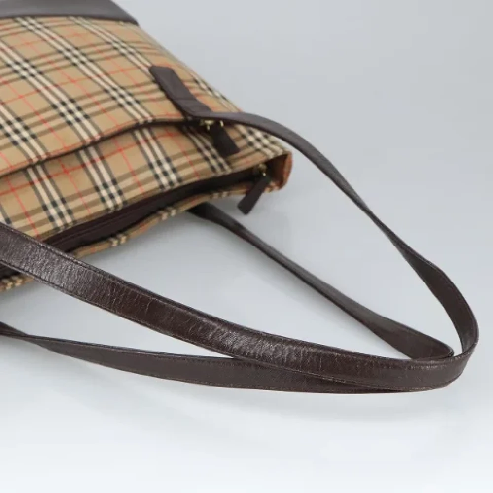 Burberry Vintage Pre-owned Canvas handbags Beige Dames