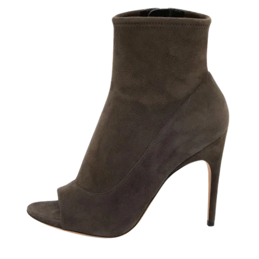 Sergio Rossi Pre-owned Suede boots Gray Dames