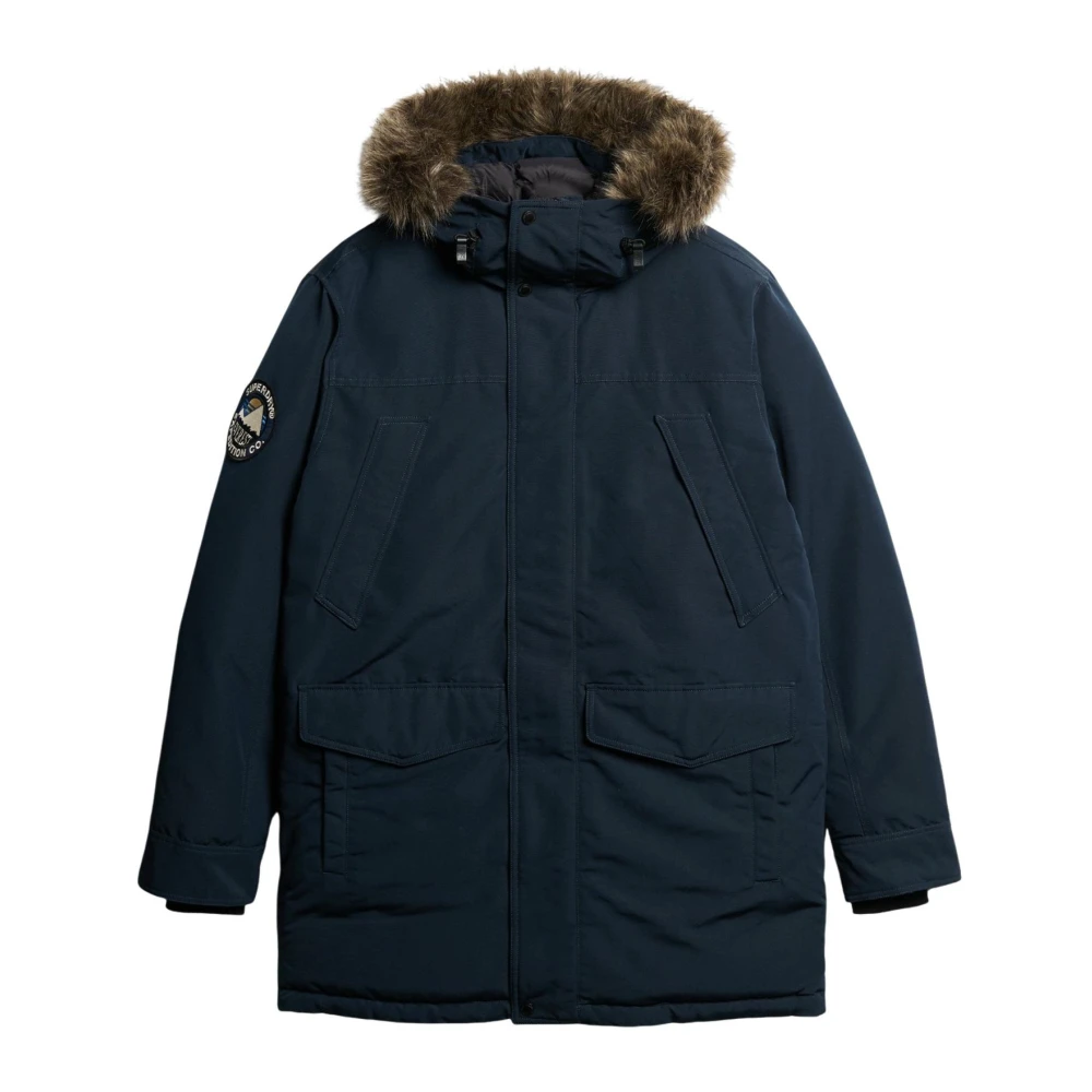 Superdry Herren Marine Für M5011929a Everest Kunstfell-Parka Navy (M), Lässig, Polyester, Nachhaltig, - Bild 4