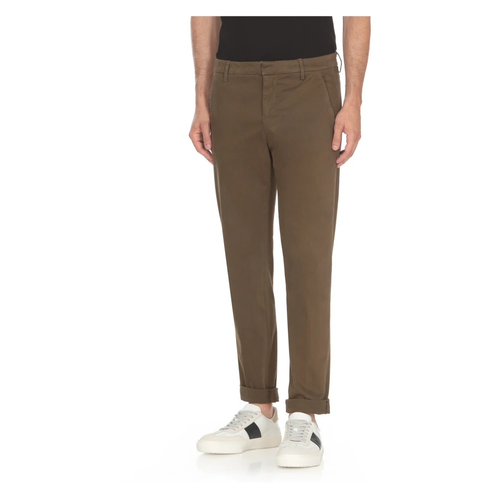 Dondup Bruine Katoenen Herenbroek Brown Heren