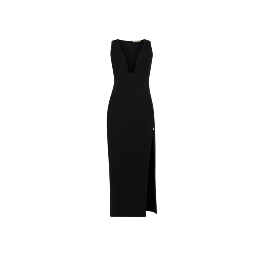 Roberto Cavalli Black Tiger Tooth Sleeveless Dress - Female - Midi Dresses - S - Dresses
