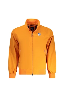 Orange Polyamid Slim Fit Jacka