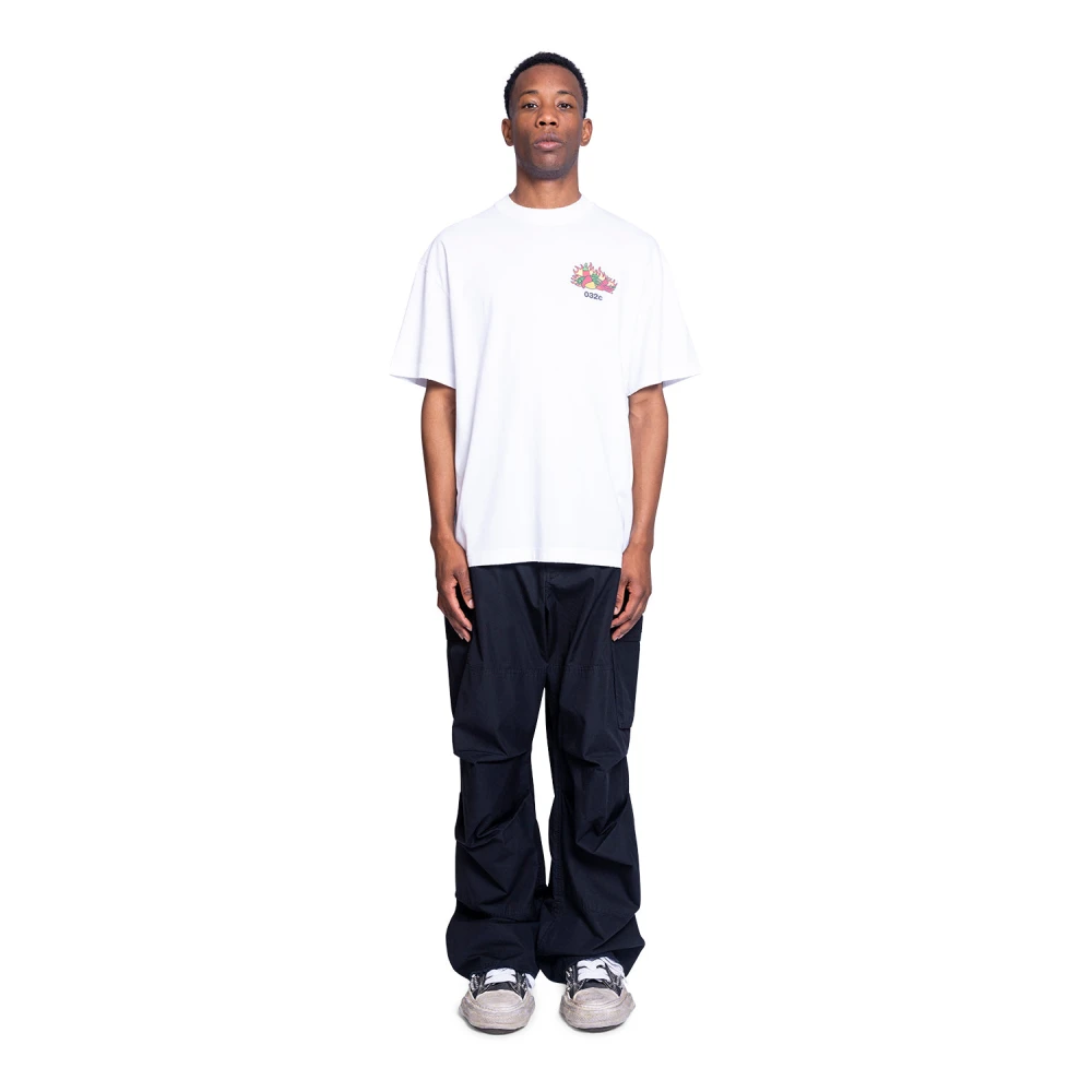 032c Wit T-shirt met fruitprint White Heren