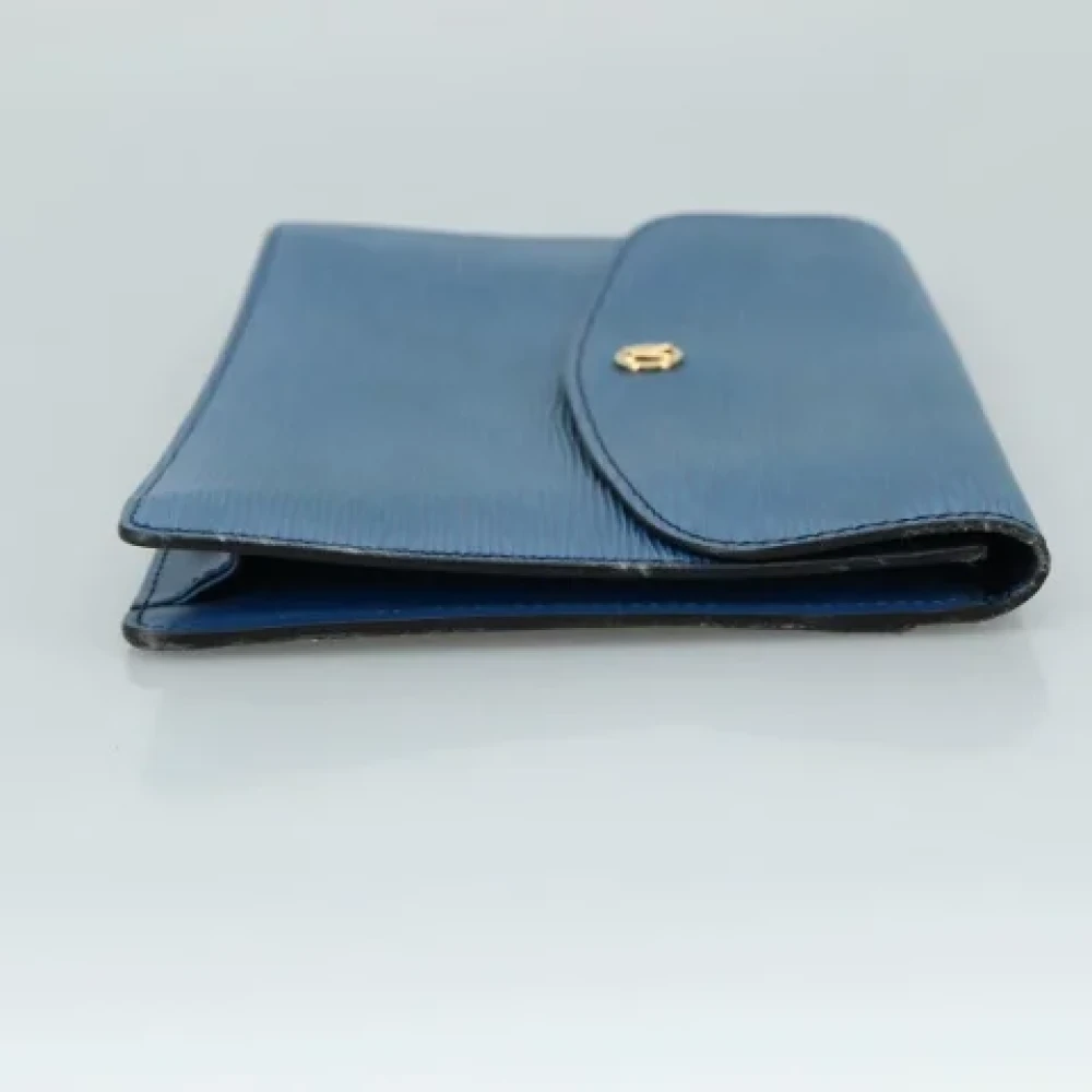 Louis Vuitton Vintage Pre-owned Leather clutches Blue Dames