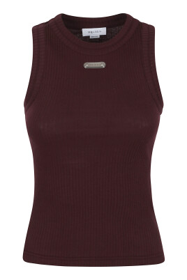red-ribbed-knit-topwear
