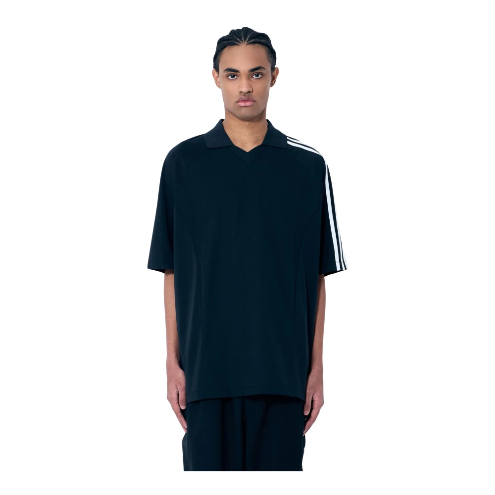 Y-3 Handtekening Drie Strepen Polo Shirt Black Heren