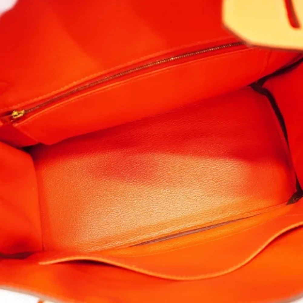 Hermès Vintage Pre-owned Leather handbags Orange Dames