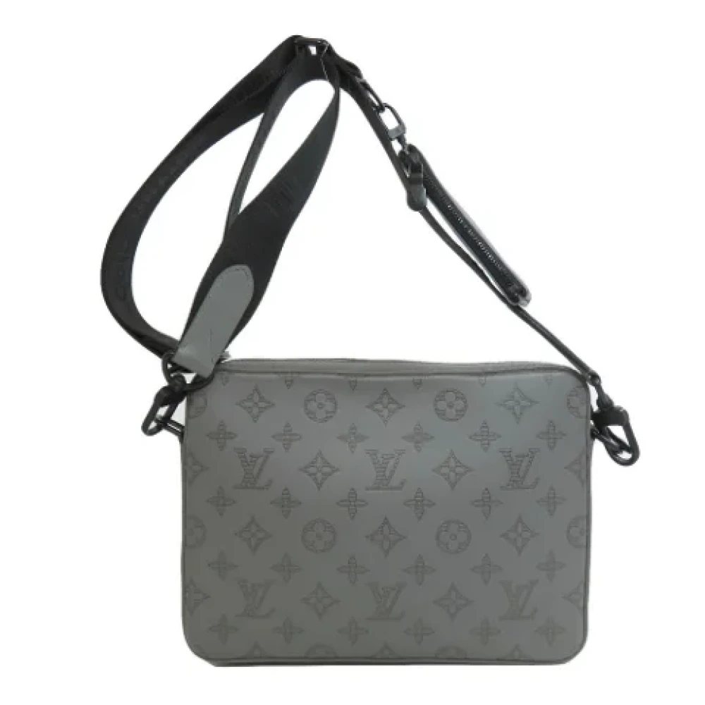 Louis Vuitton Vintage Pre-owned Leather louis-vuitton-bags Gray Heren
