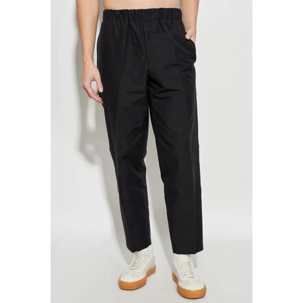 Jil Sander Geplooide broek Black Heren