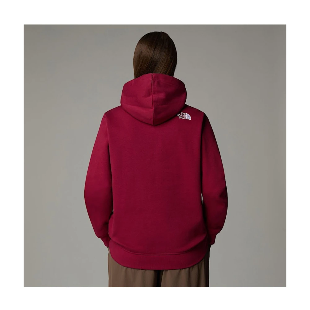 The North Face Rode Logo Hoodie Red Dames