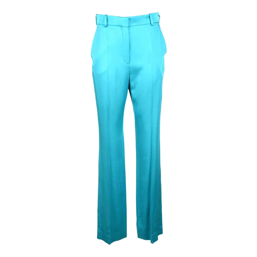 Nina Ricci Elegante Acryl Viscose Broek Blue Dames