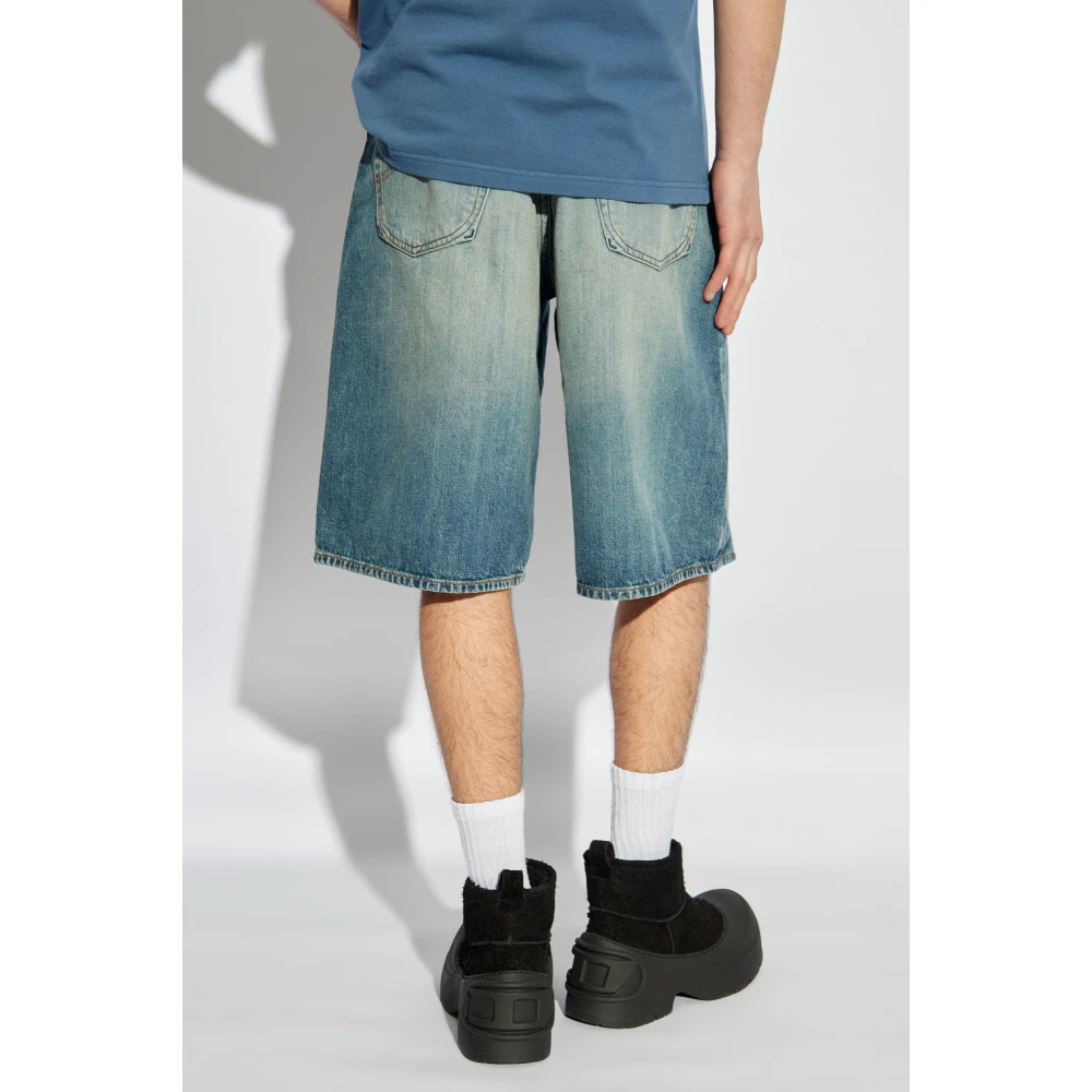 Kenzo Denim shorts met vintage effect Blue Heren
